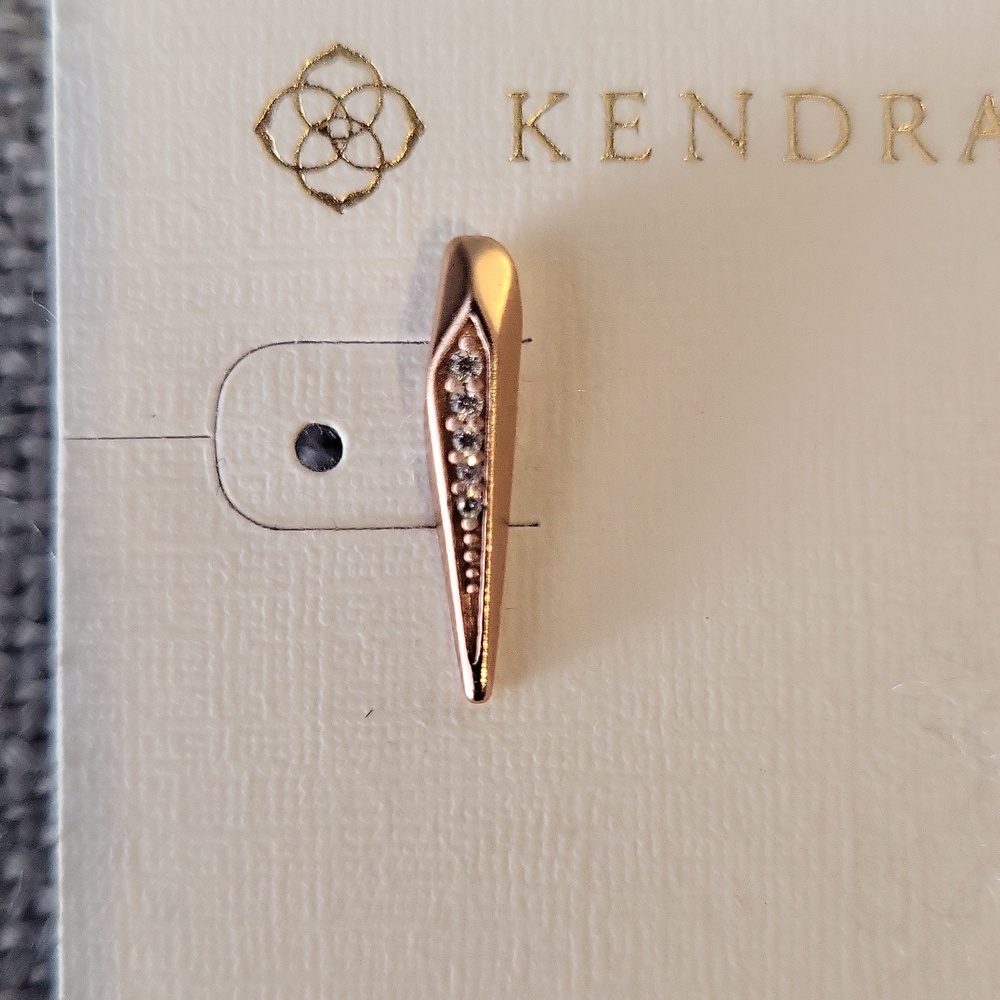 Kendra Scott "Montgomery" Stud Earrings in Rose Gold with CZs - Picture 4 of 6